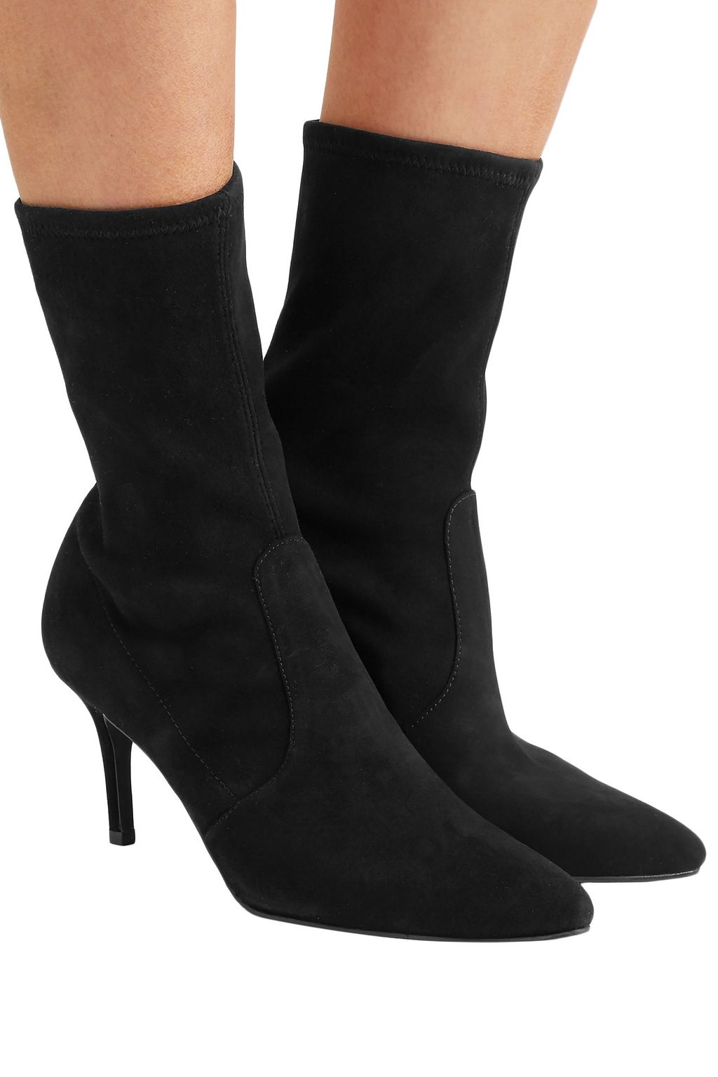 STUART WEITZMAN ストレッチスエード ソックブーツ