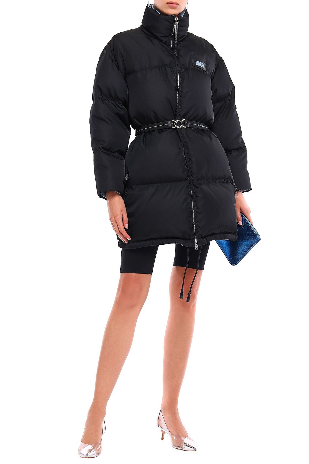 prada quilted shell down jacket