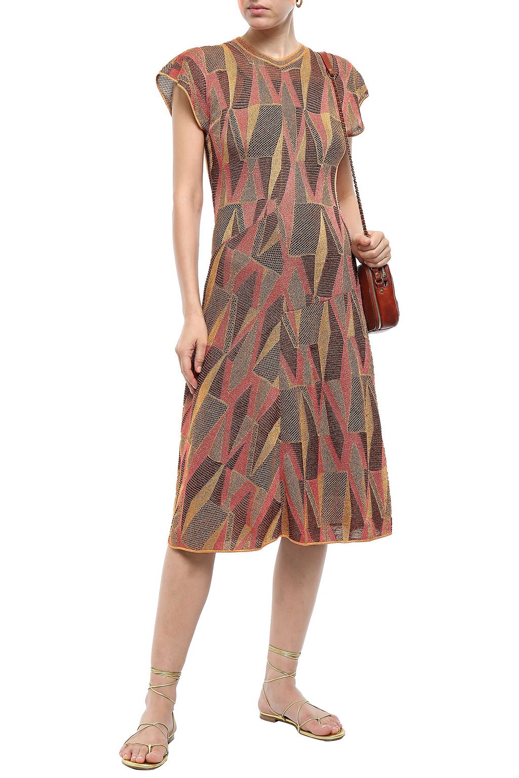 M MISSONI Metallic jacquard-knit midi dress