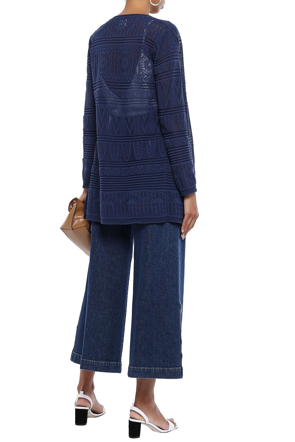 M MISSONI Crocheted cotton-blend cardigan