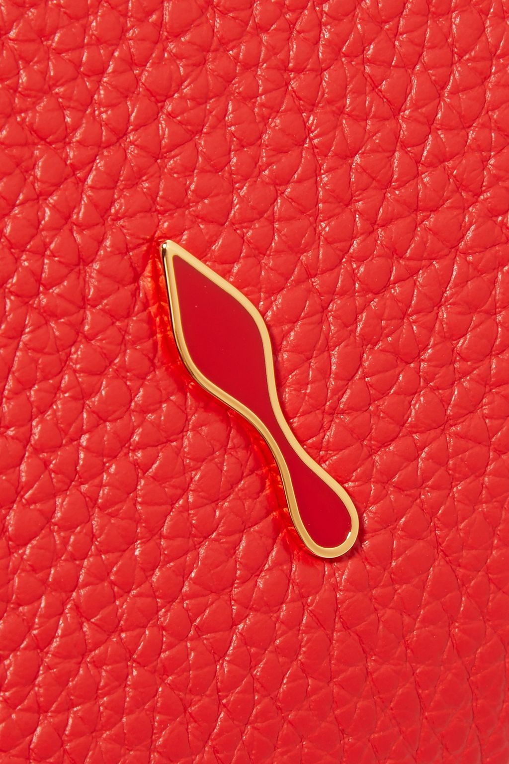 CHRISTIAN LOUBOUTIN Paloma small studded textured and patent-leather tote