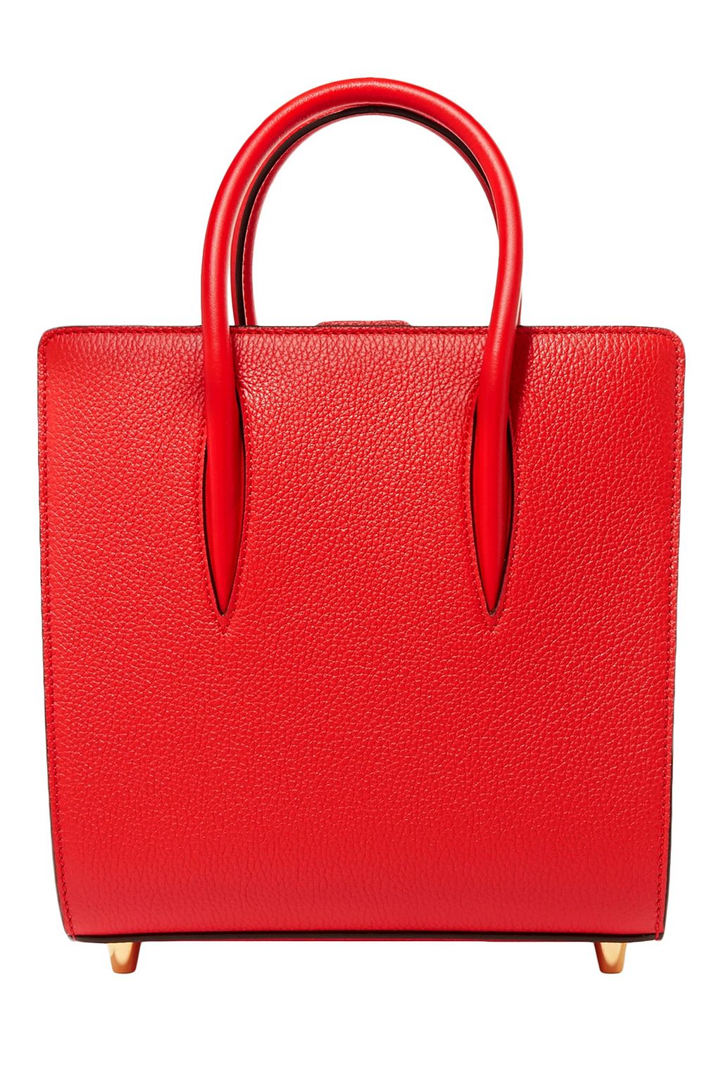 CHRISTIAN LOUBOUTIN Paloma small studded textured and patent-leather tote