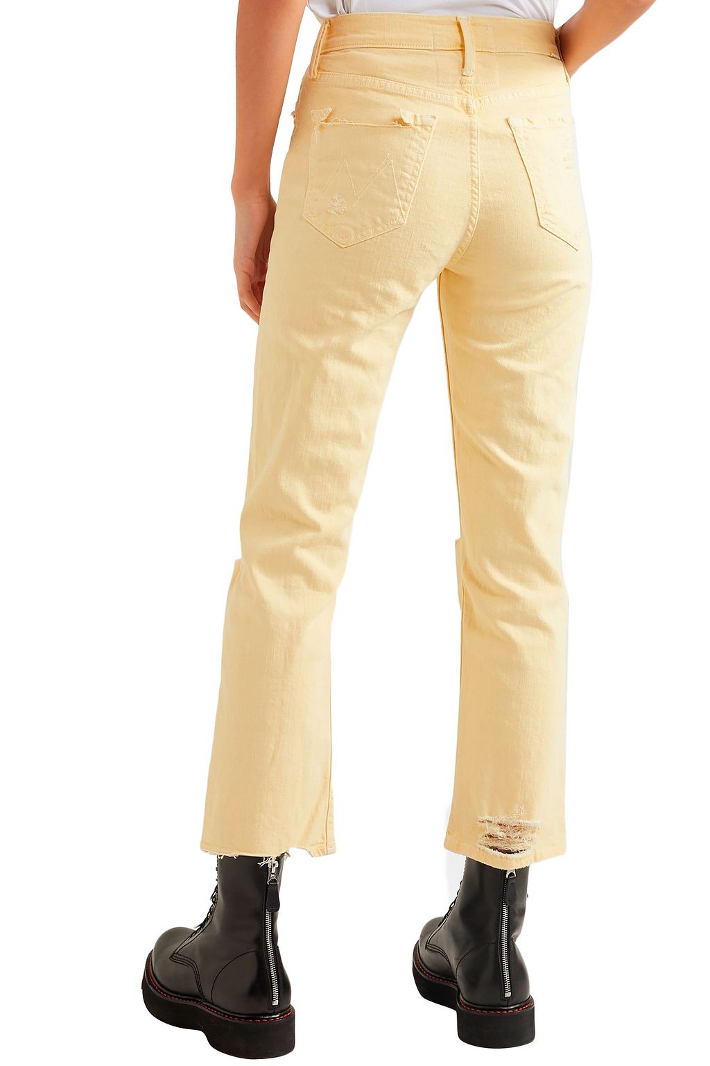MOTHER The Tomcat printed mid-rise straight-leg jeans