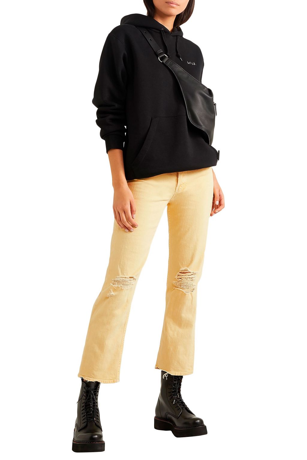 MOTHER The Tomcat printed mid-rise straight-leg jeans