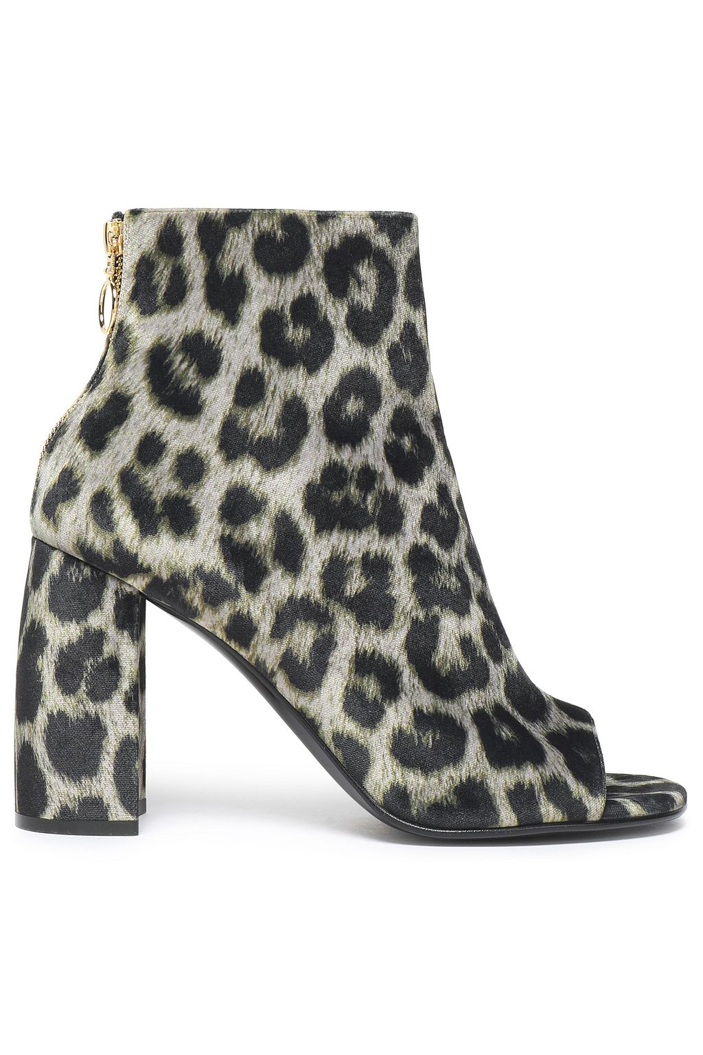 leopard print leather ankle boots