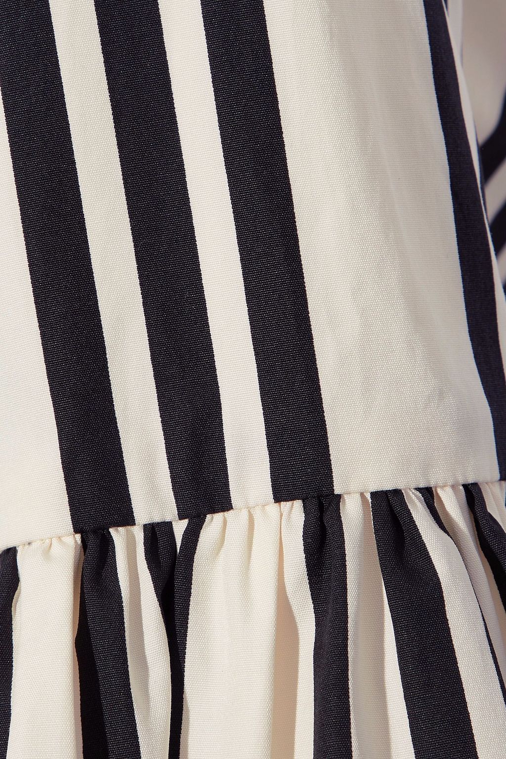 ALICE + OLIVIA Striped cotton-poplin mini dress