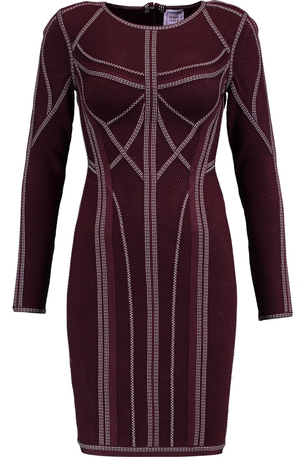 herve leger burgundy dress