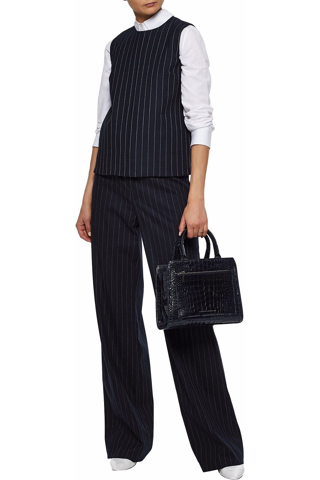VICTORIA BECKHAM Croc-effect leather shoulder bag