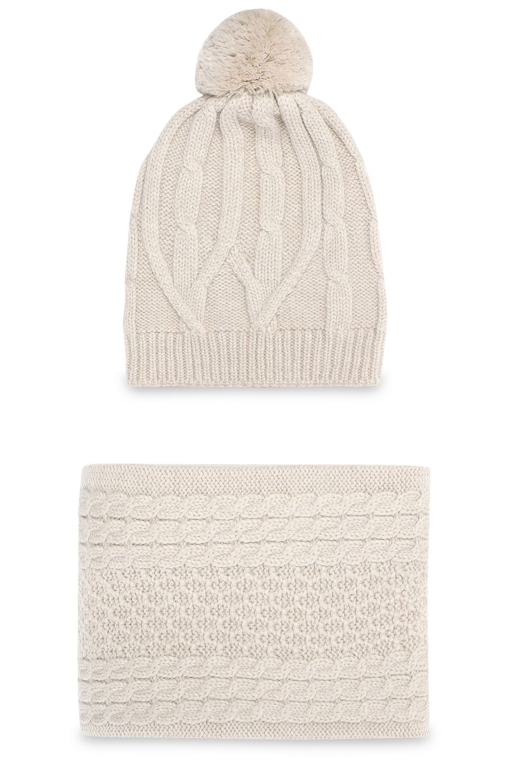merino wool scarf and hat set