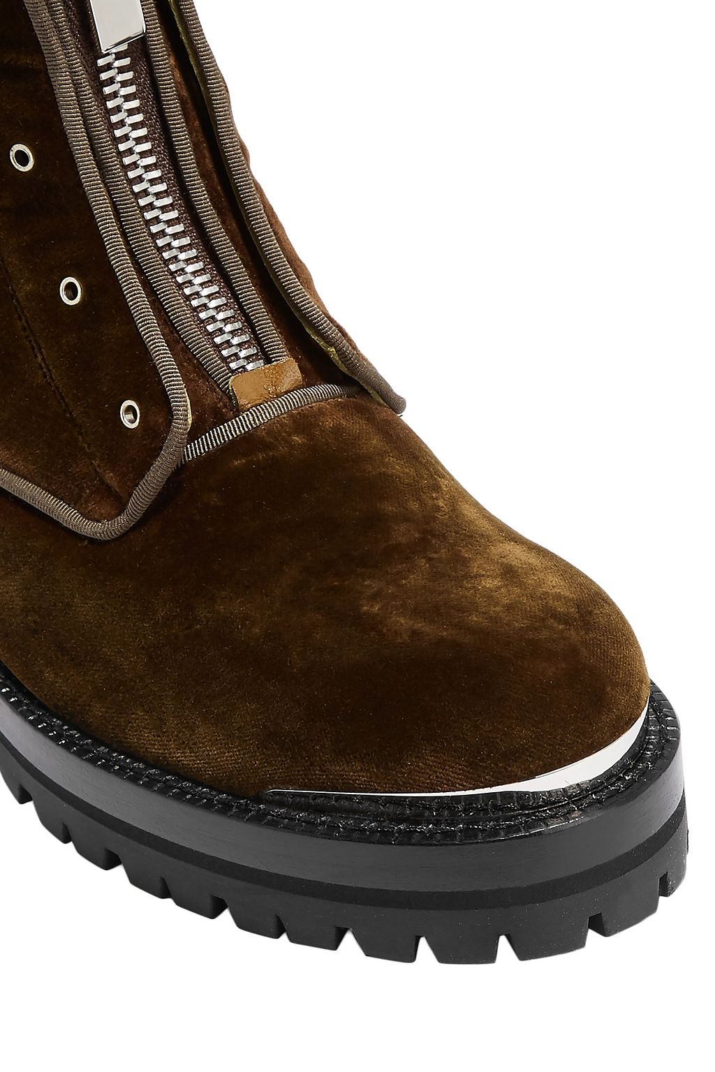 MCQUEEN Velvet ankle boots