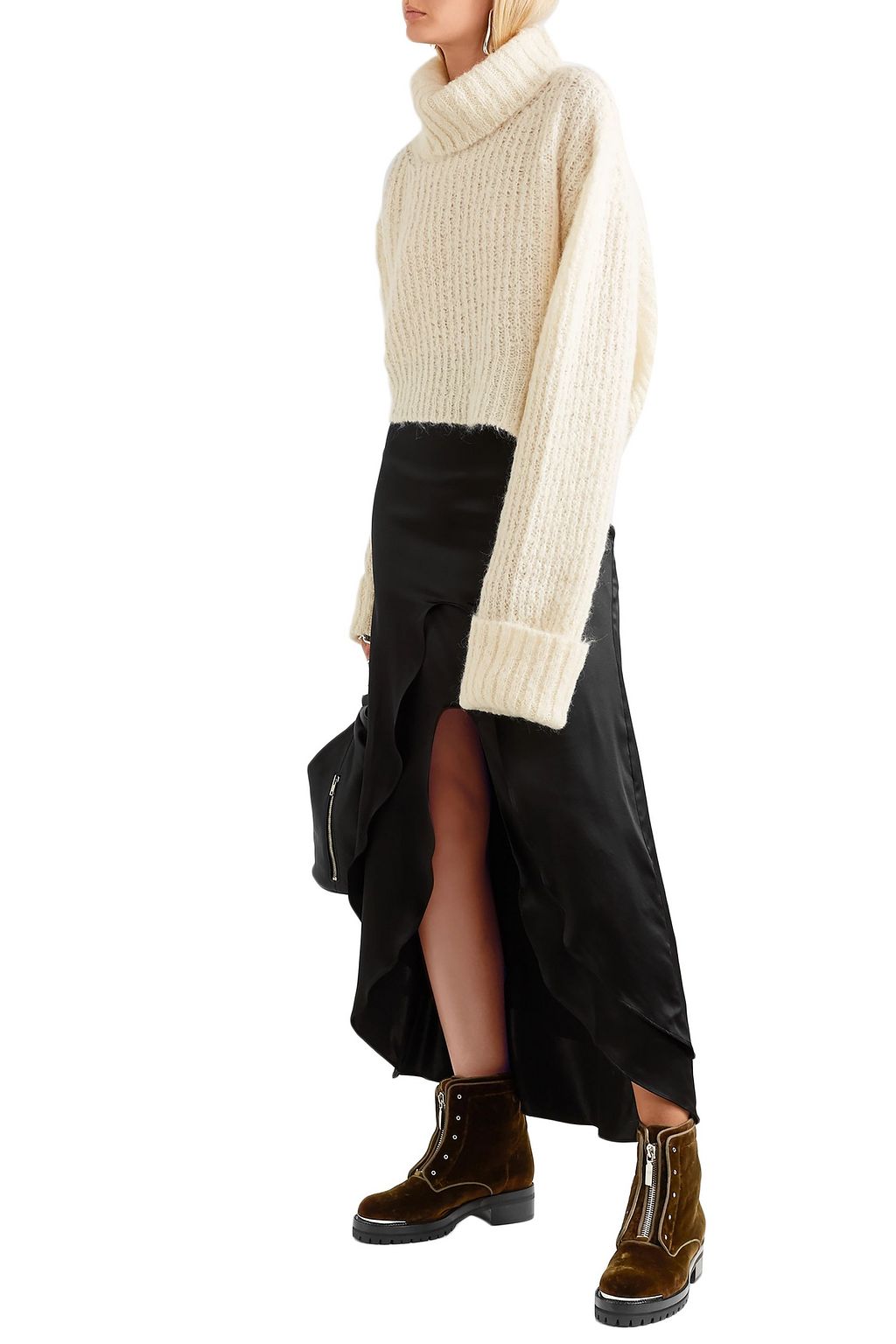 MCQUEEN Velvet ankle boots