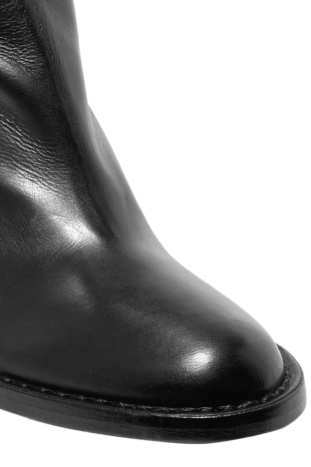 ANN DEMEULEMEESTER Stretch-leather thigh boots