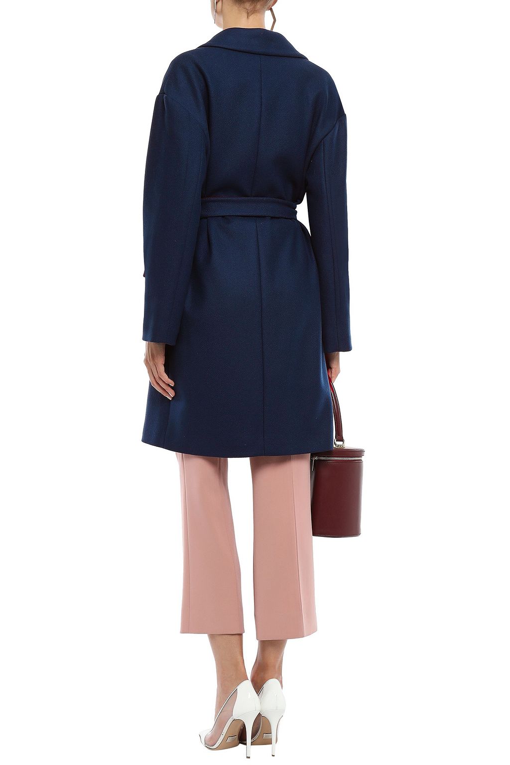 DIANE VON FURSTENBERG Two-tone wool-blend felt coat