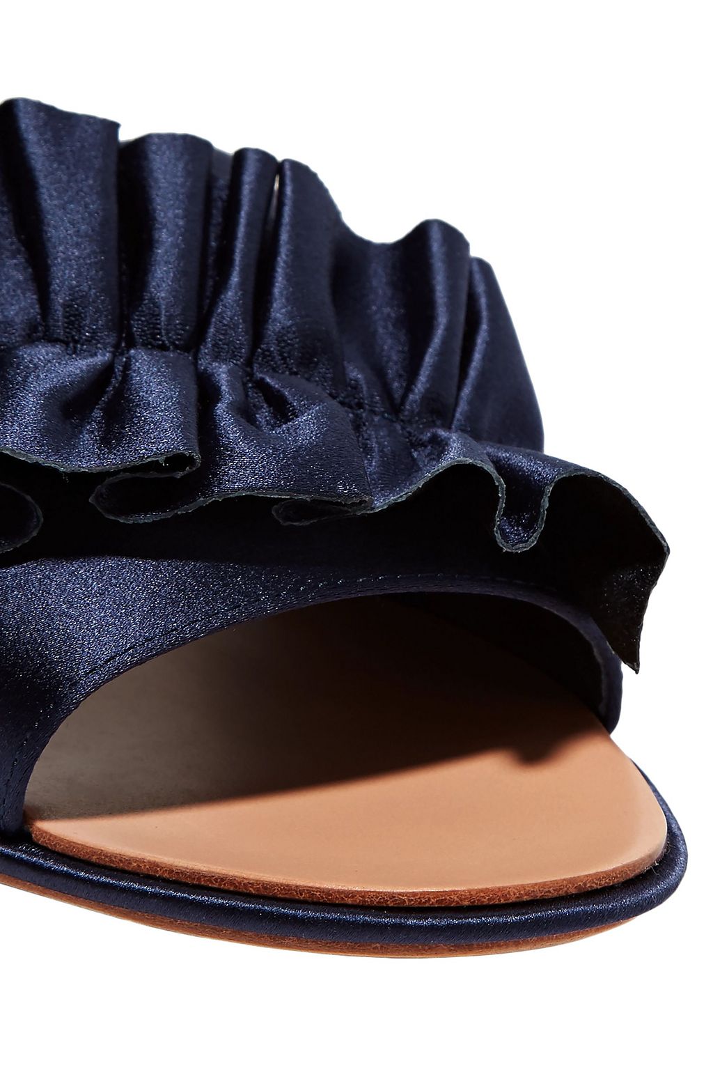 LOEFFLER RANDALL Rey ruffled satin slides