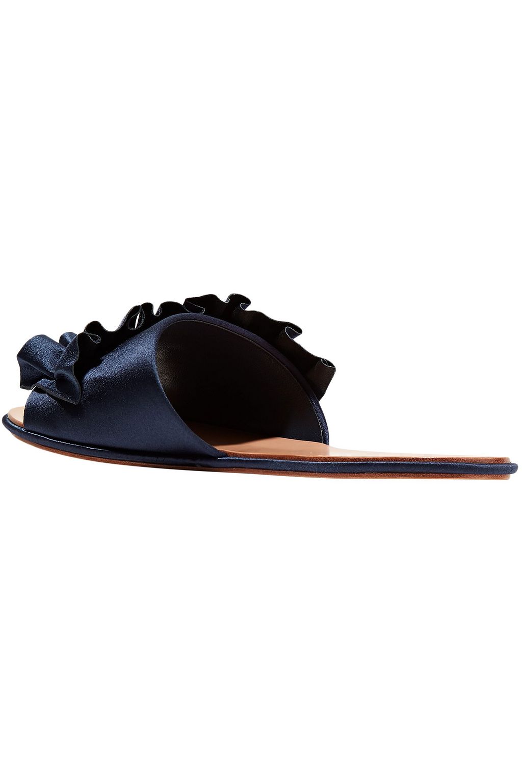 LOEFFLER RANDALL Rey ruffled satin slides