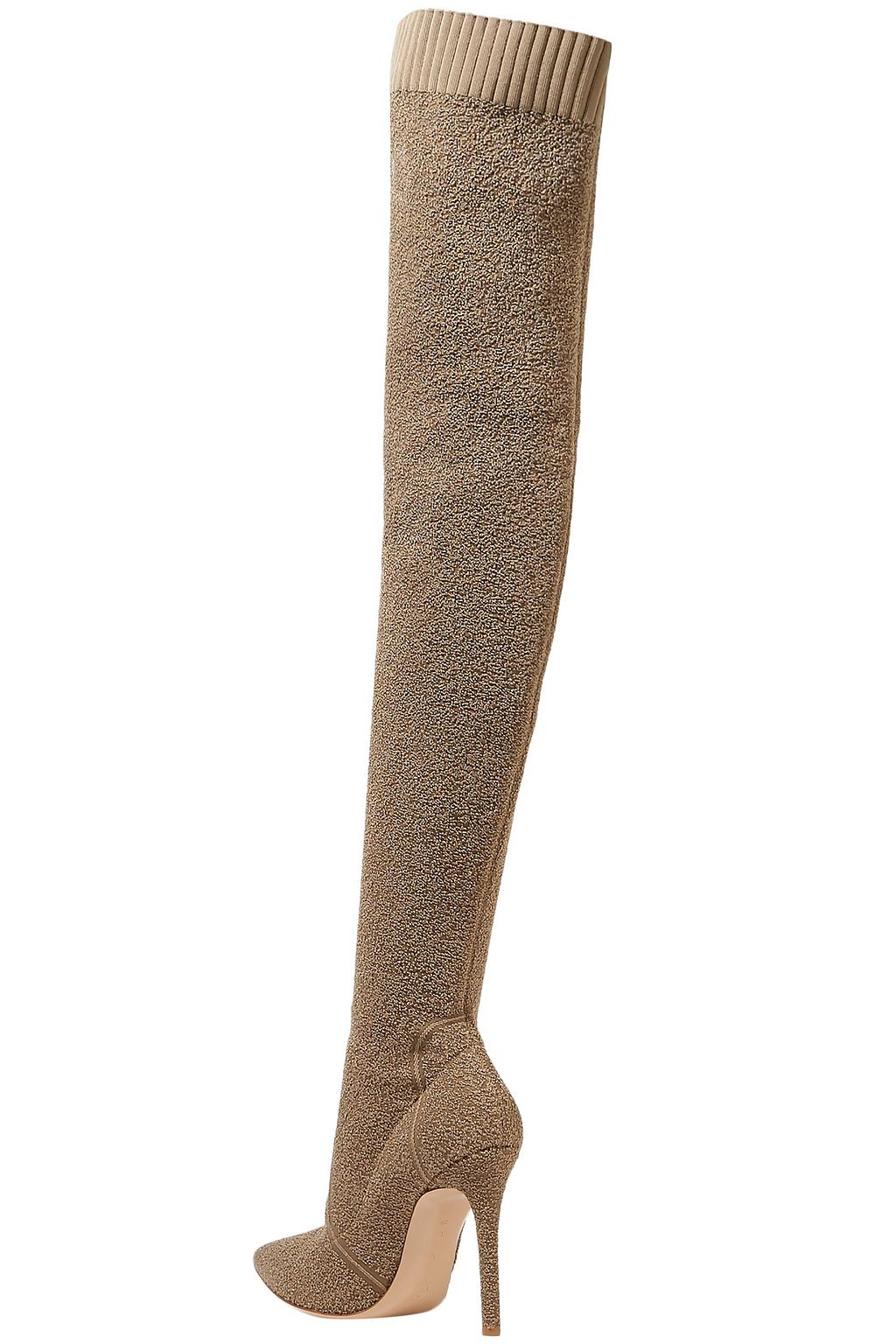 GIANVITO ROSSI Fiona bouclé-knit over-the-knee boots