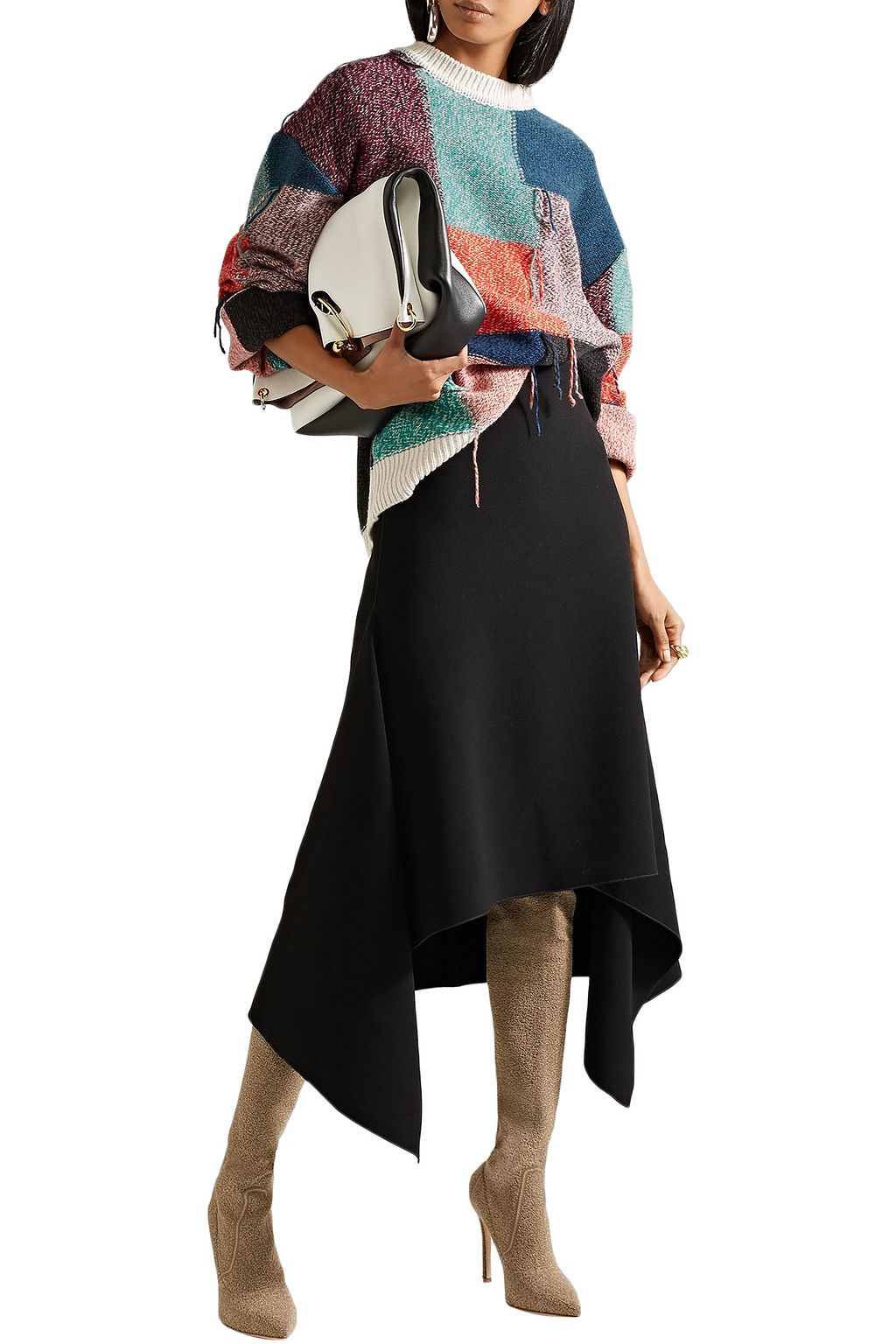 GIANVITO ROSSI Fiona bouclé-knit over-the-knee boots