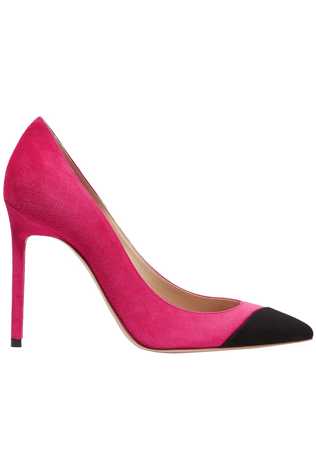 Bright pink Two-tone suede pumps | SAINT LAURENT | THE OUTNET