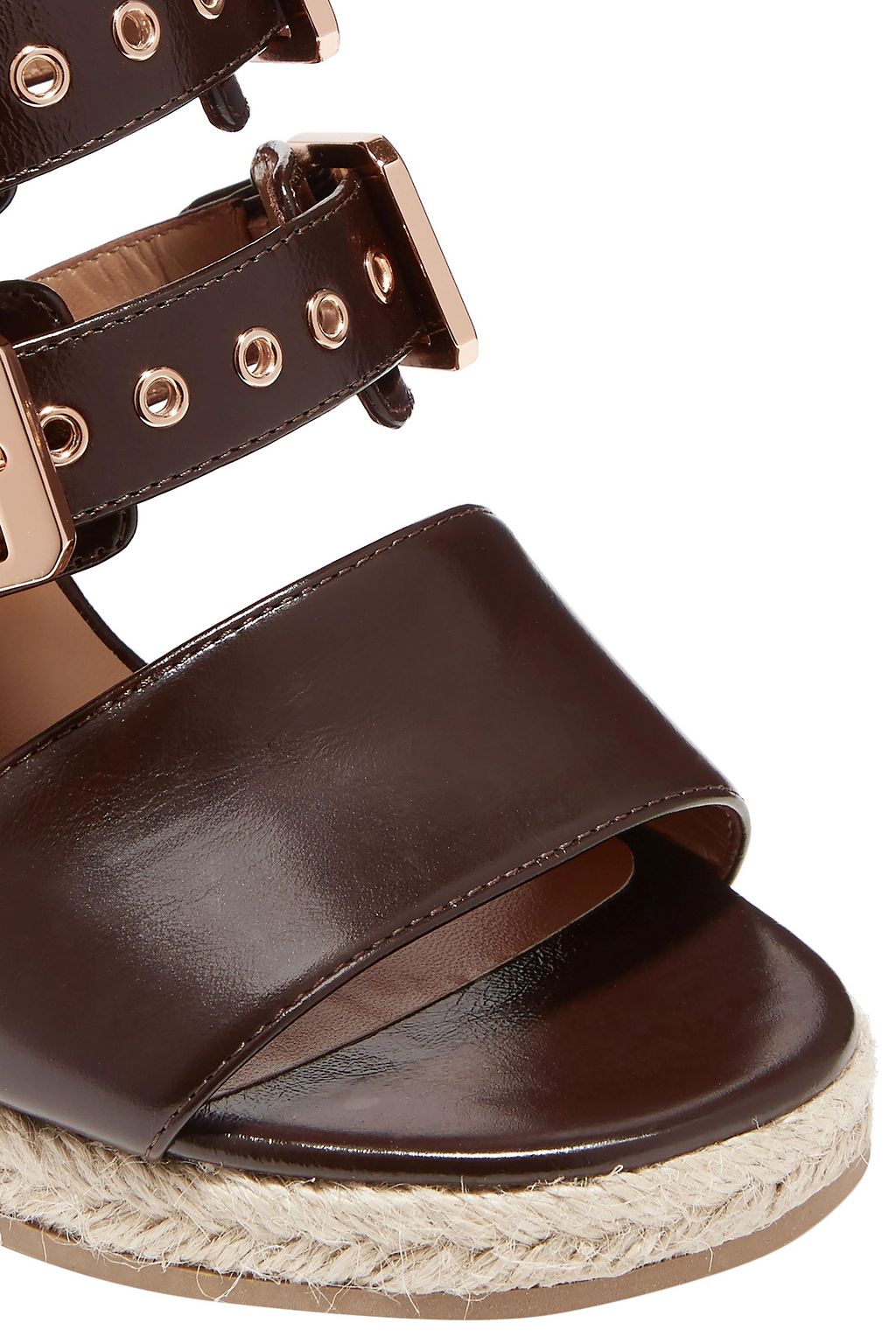 LAURENCE DACADE Rosario buckled suede espadrille wedge sandals