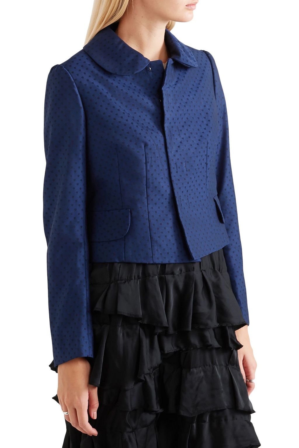 COMME des GARCONS wool All-over print tailored jacket GJ-05082 black M