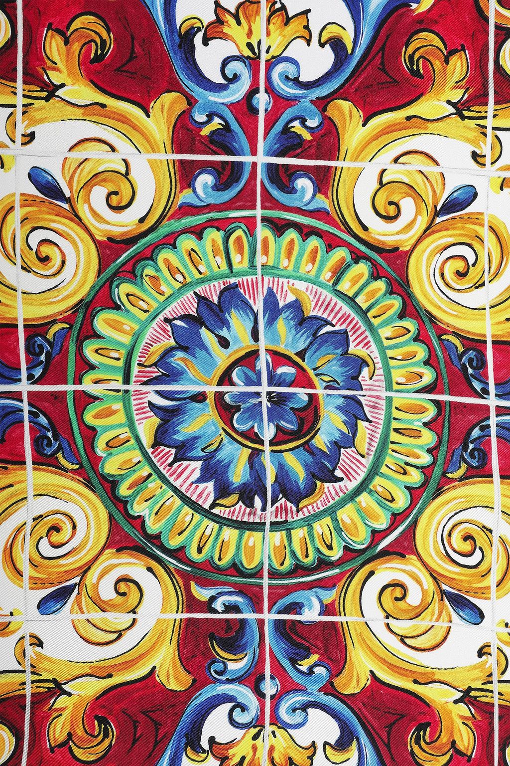 DOLCE&GABBANA Printed silk-twill scarf
