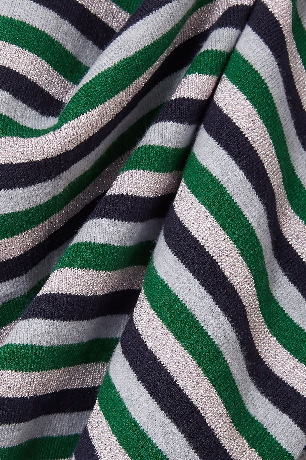 JOOSTRICOT Metallic striped stretch-knit sweater