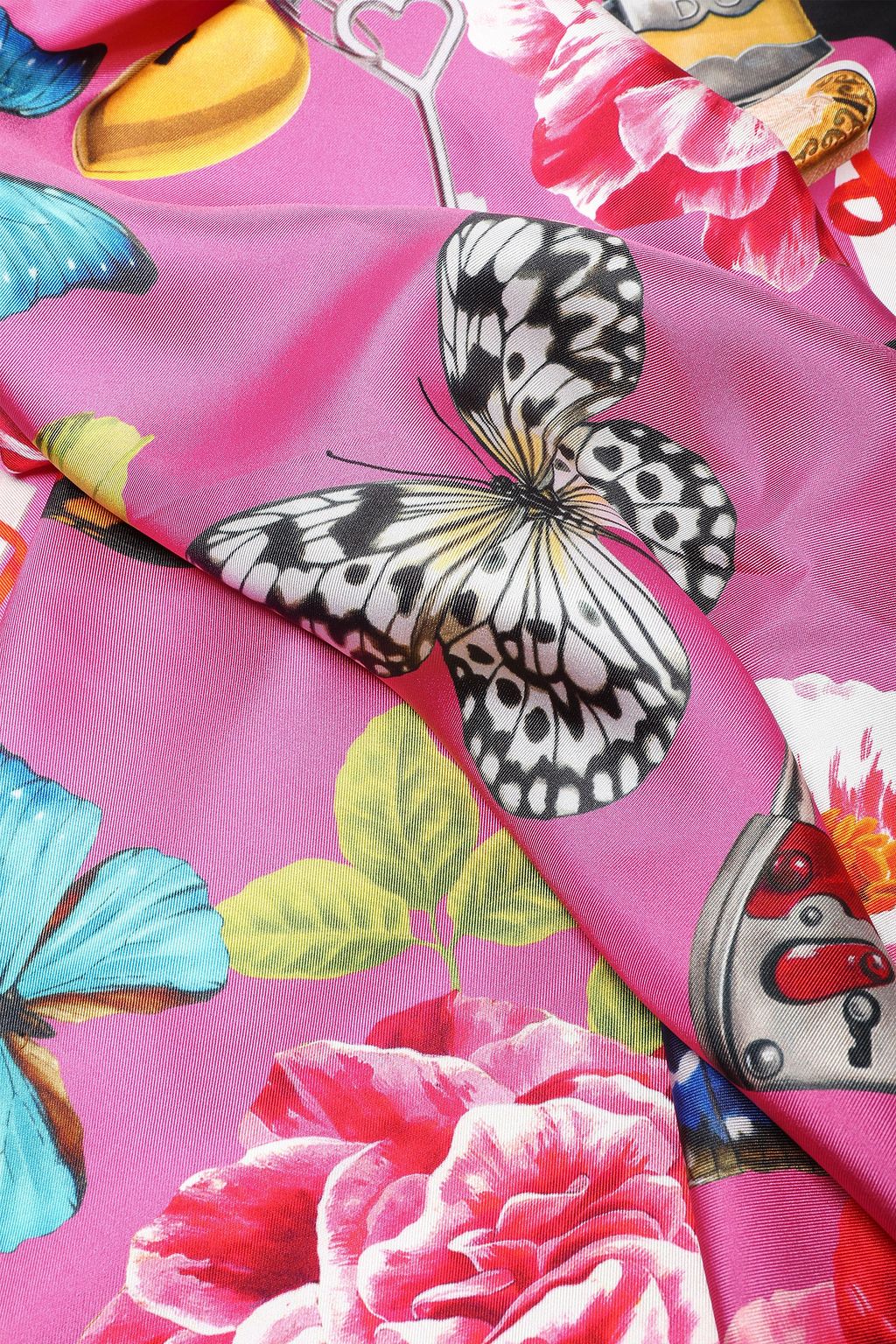 DOLCE&GABBANA Printed silk-twill scarf