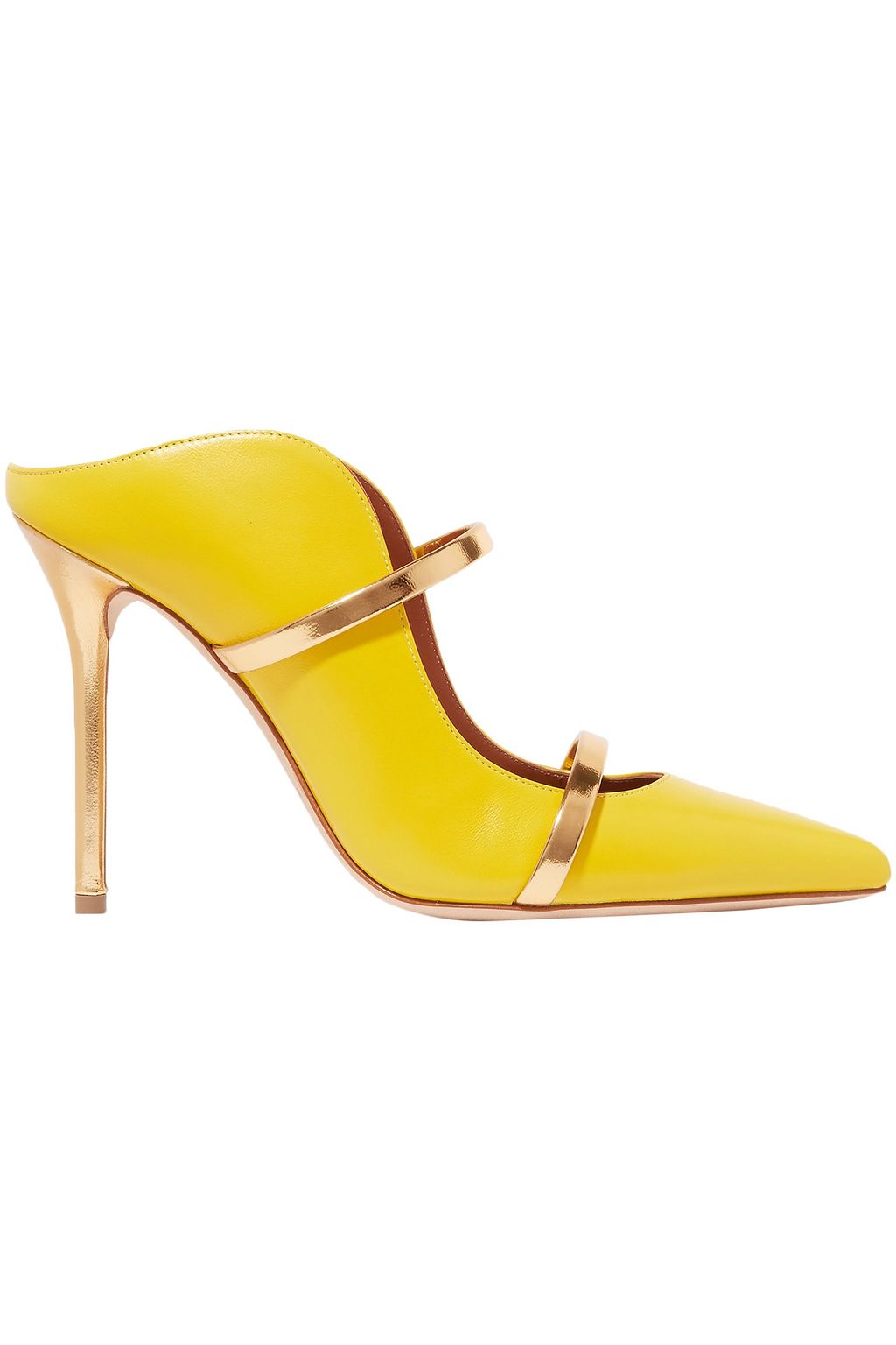 yellow leather mules