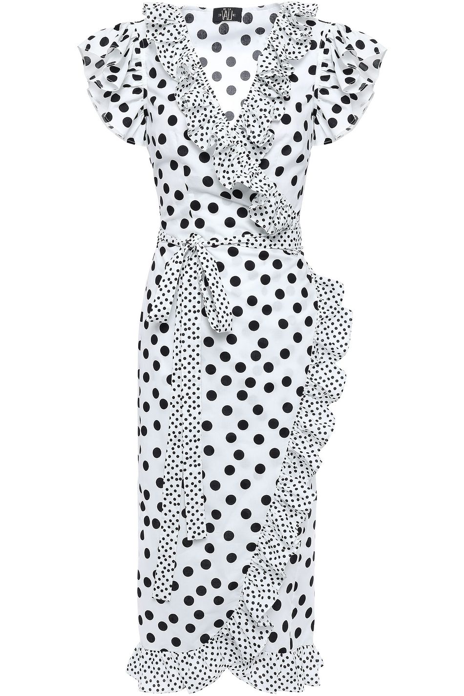 white knee length wrap dress