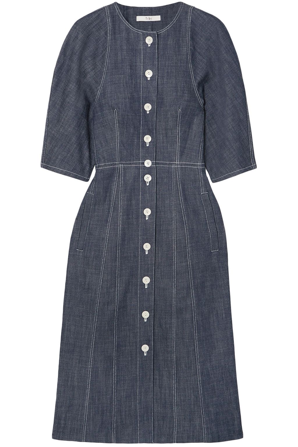 dark denim shirt dress
