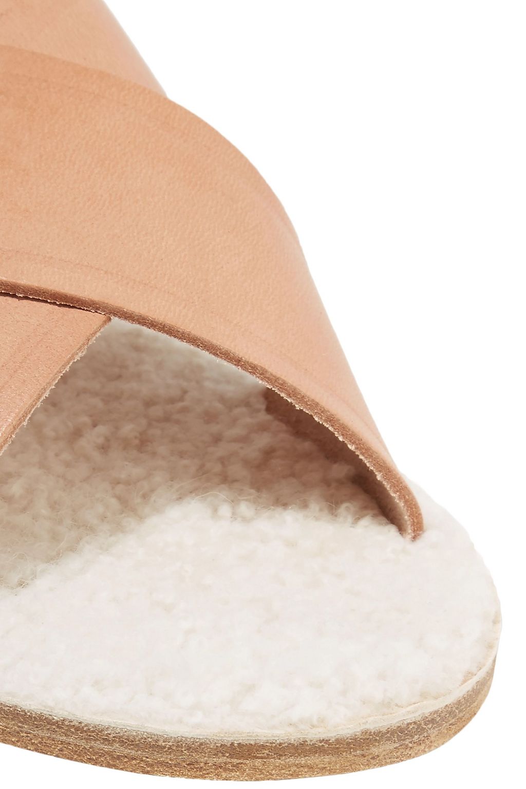 ANCIENT GREEK SANDALS Thais shearling-lined leather slides