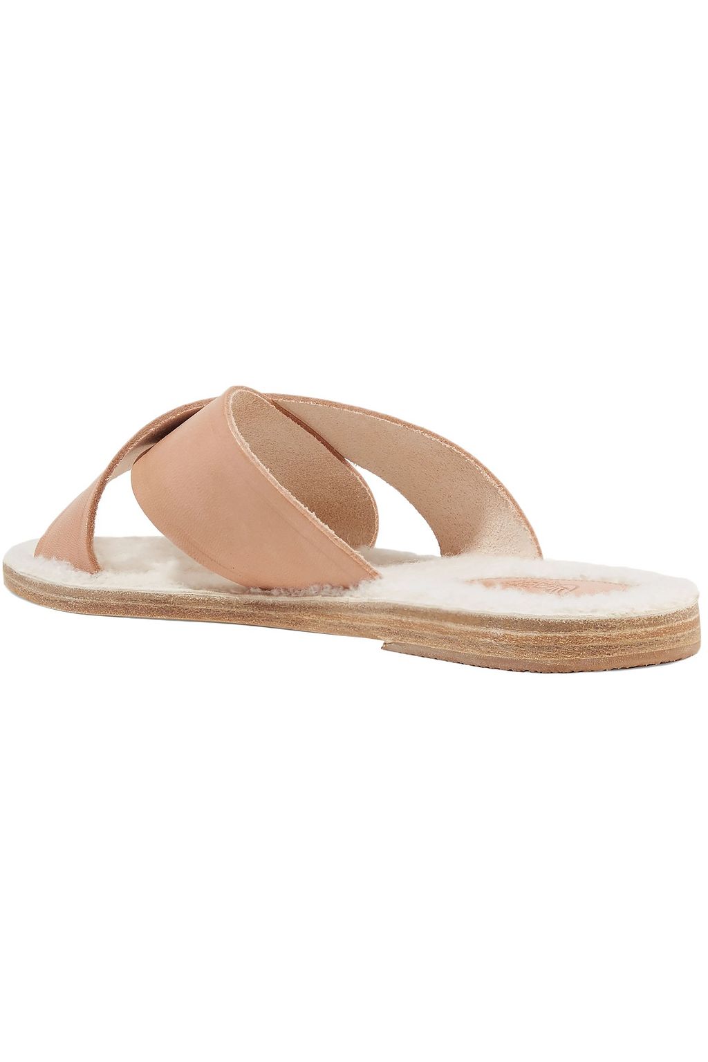 ANCIENT GREEK SANDALS Thais shearling-lined leather slides