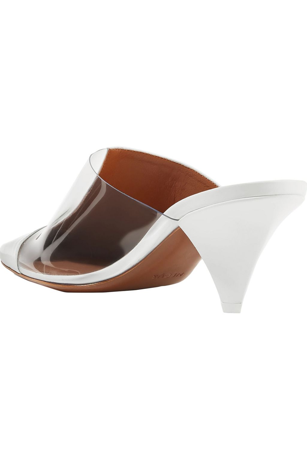 NEOUS Paneled leather and Perspex mules