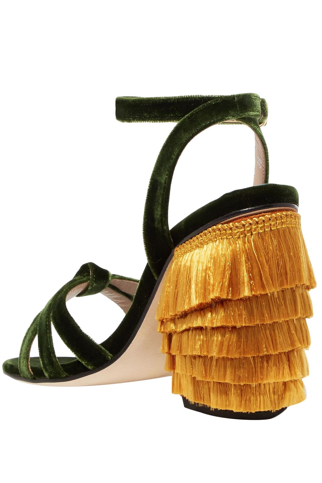 MR by MAN REPELLER Jingling fringed velvet sandals