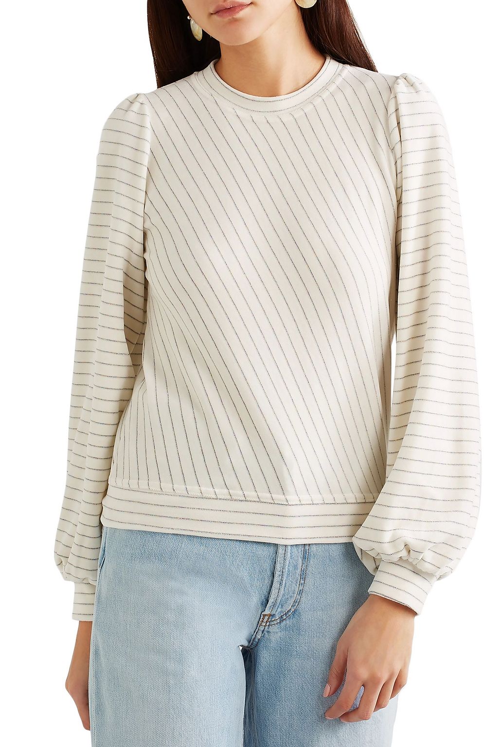 ganni velvet sweatshirt