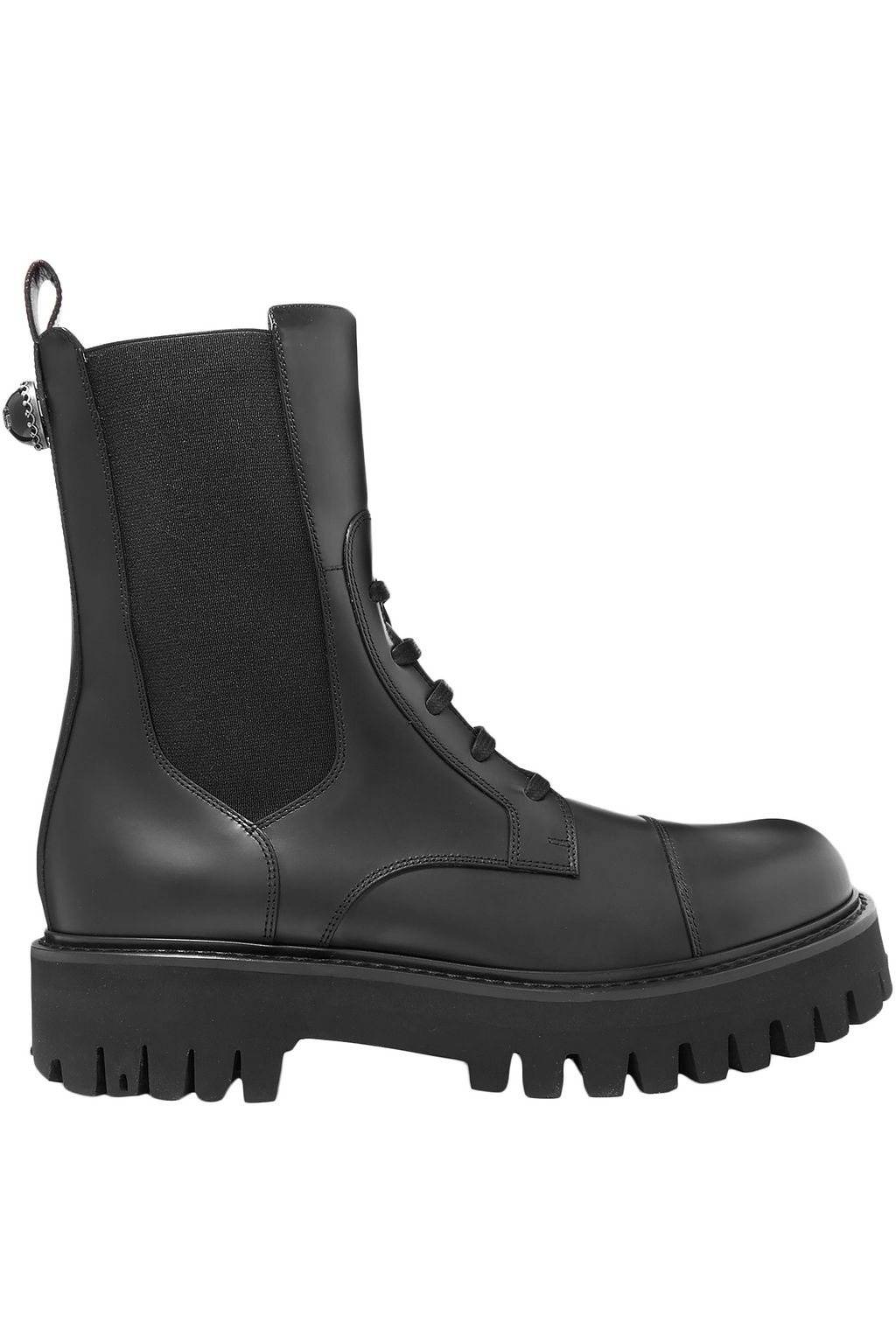 black lace flat boots