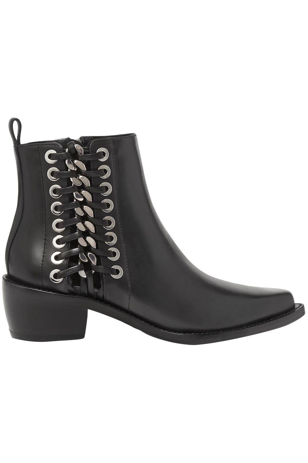 alexander mcqueen embellished leather ankle boots