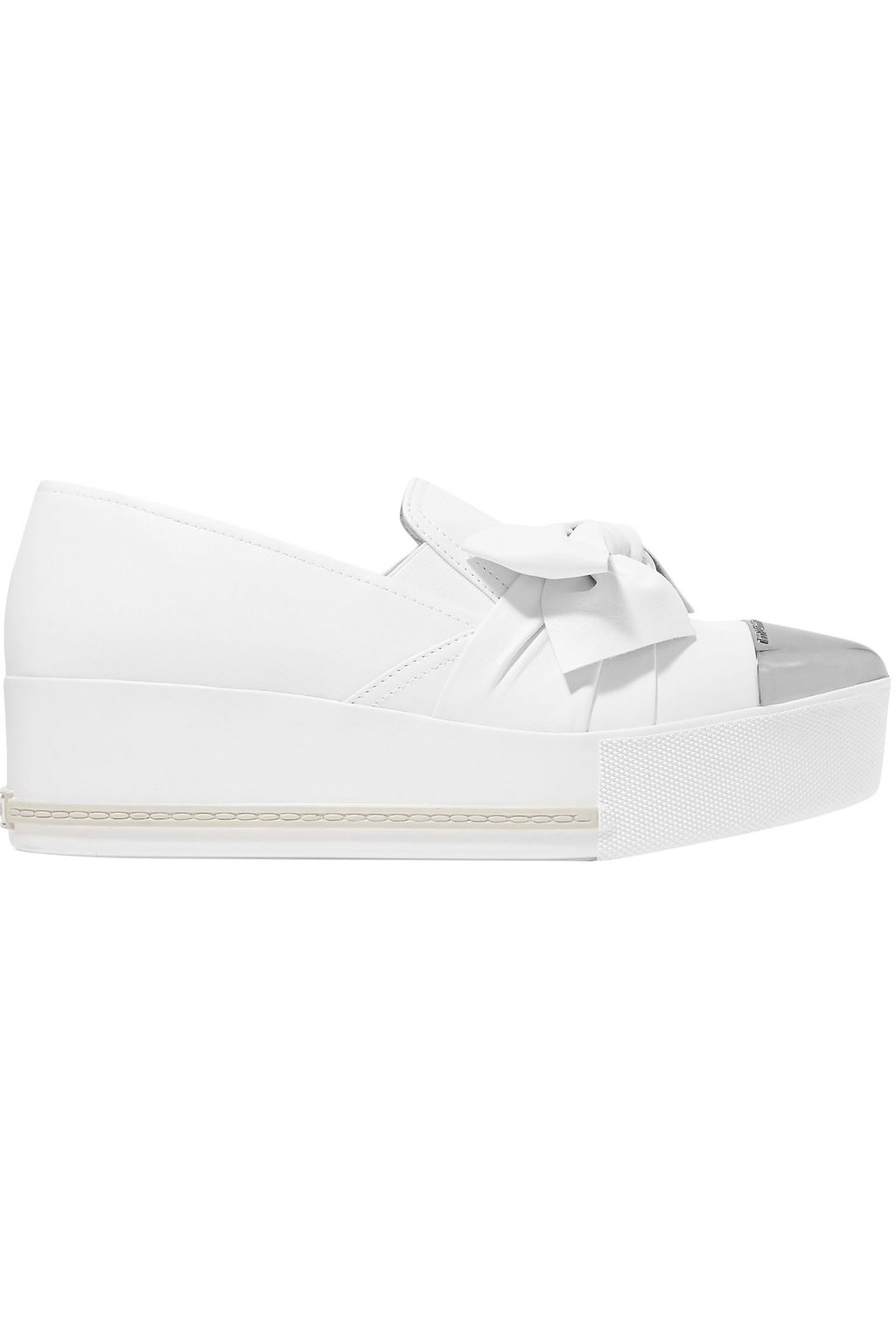 miu miu white platform sneakers