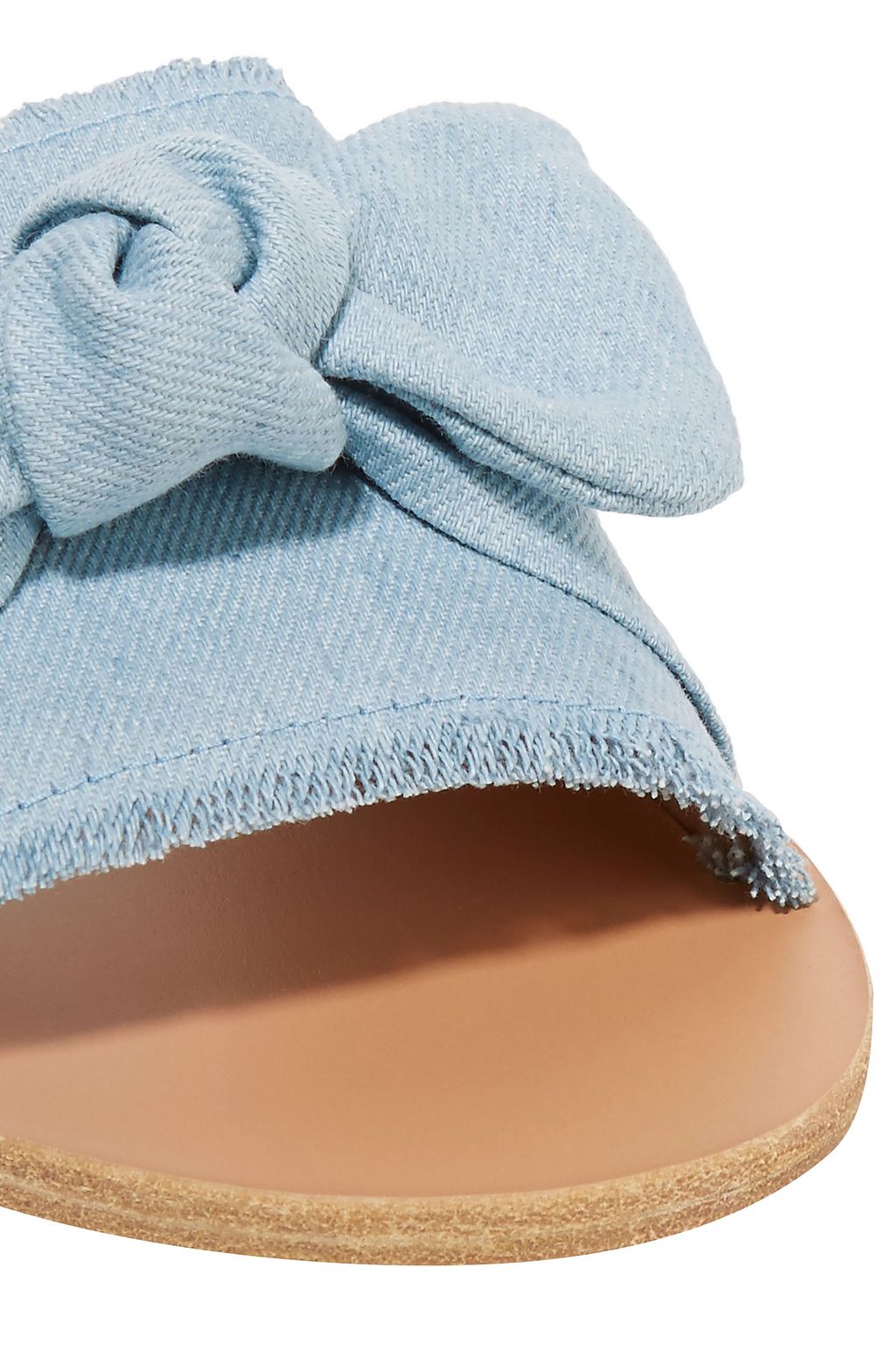ANCIENT GREEK SANDALS Knotted denim slides