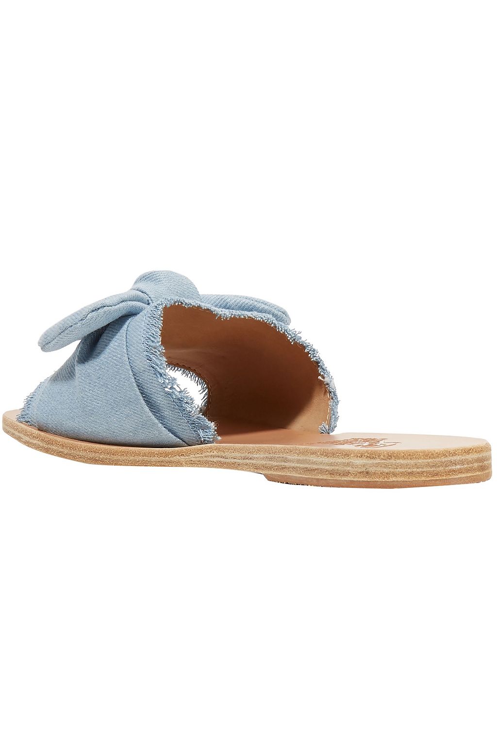 ANCIENT GREEK SANDALS Knotted denim slides