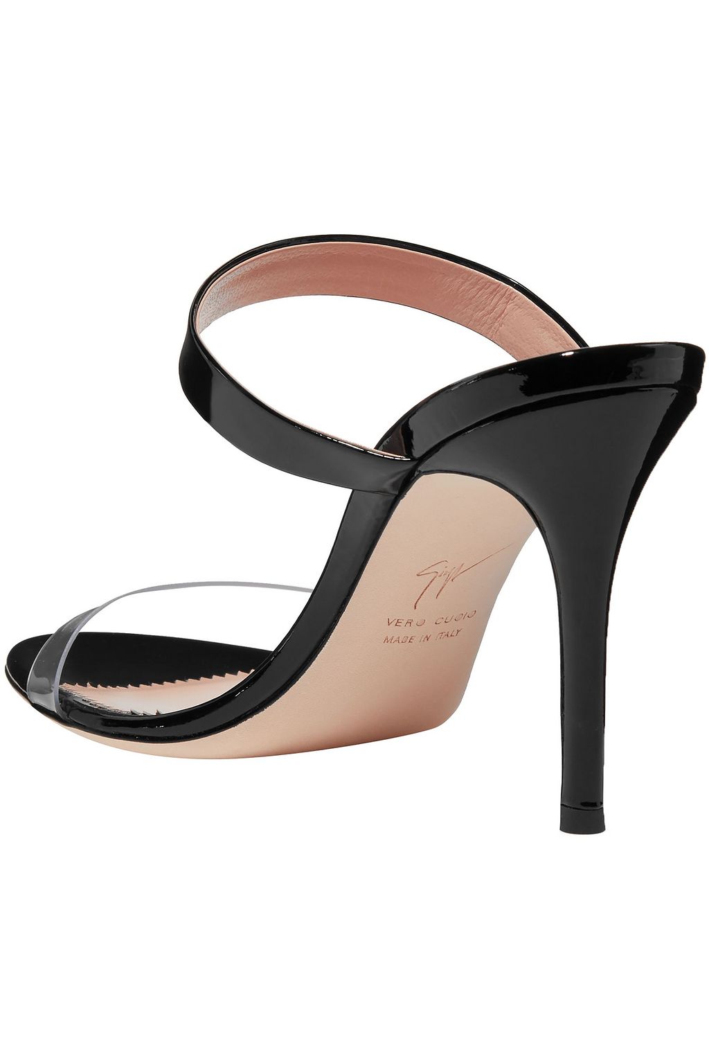 GIUSEPPE ZANOTTI Ali 90 patent-leather and Perspex sandals