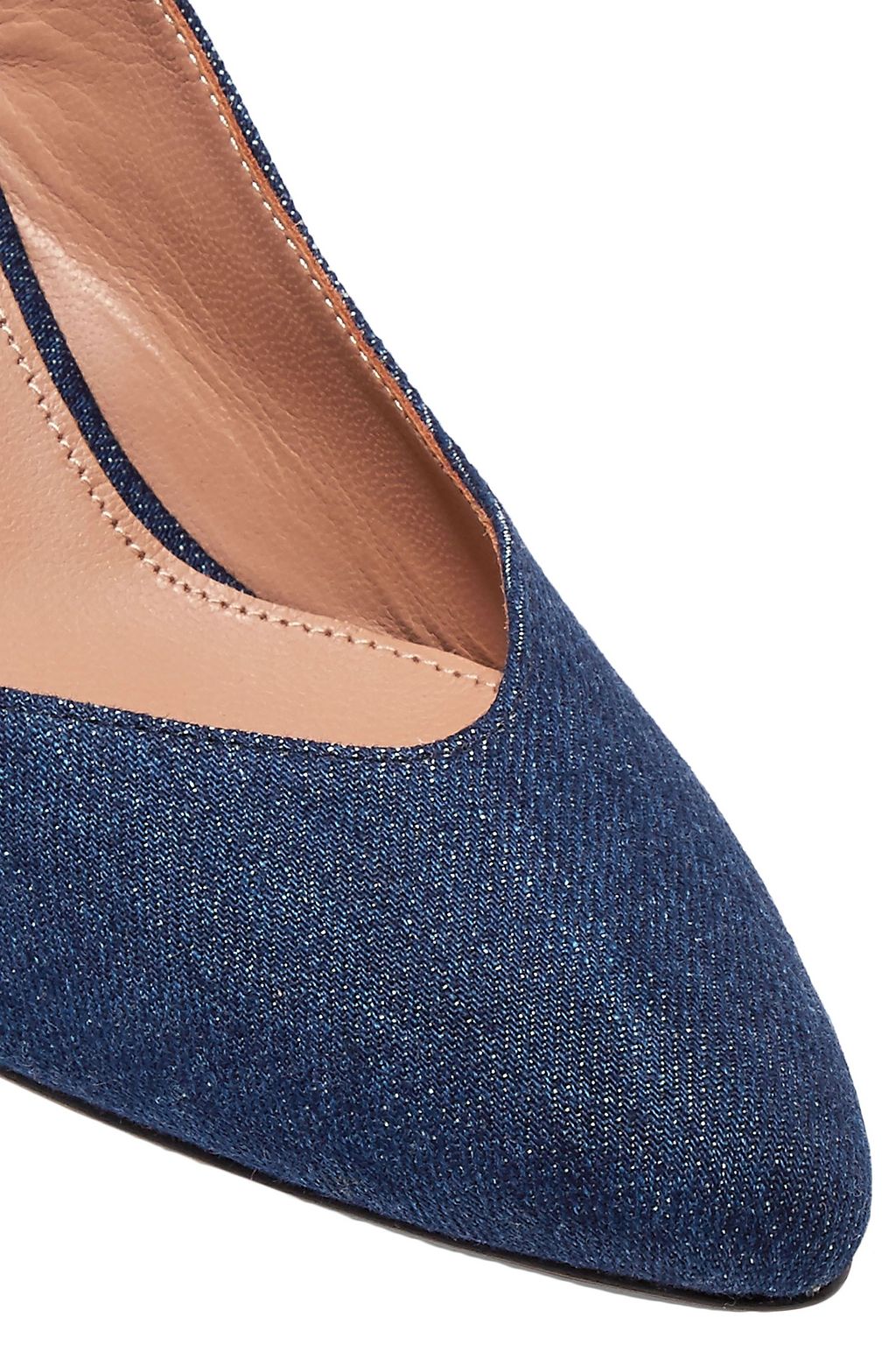 ALEXACHUNG Denim slingback pumps