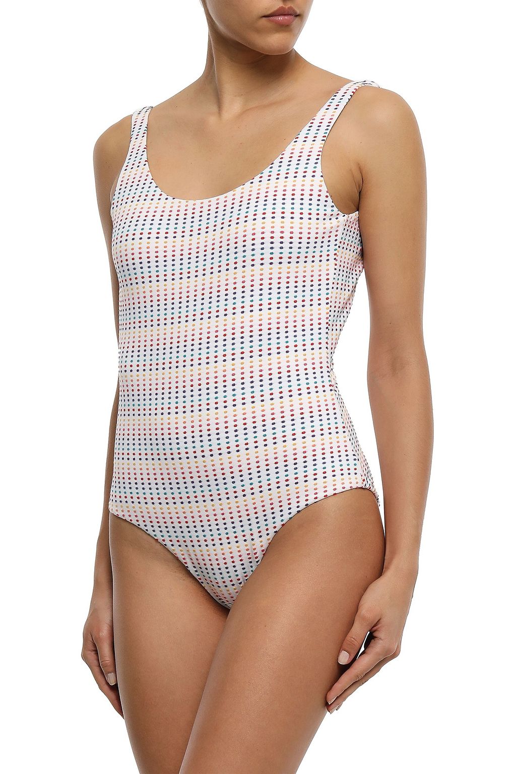 ONIA Kelly stretch-jacquard swimsuit