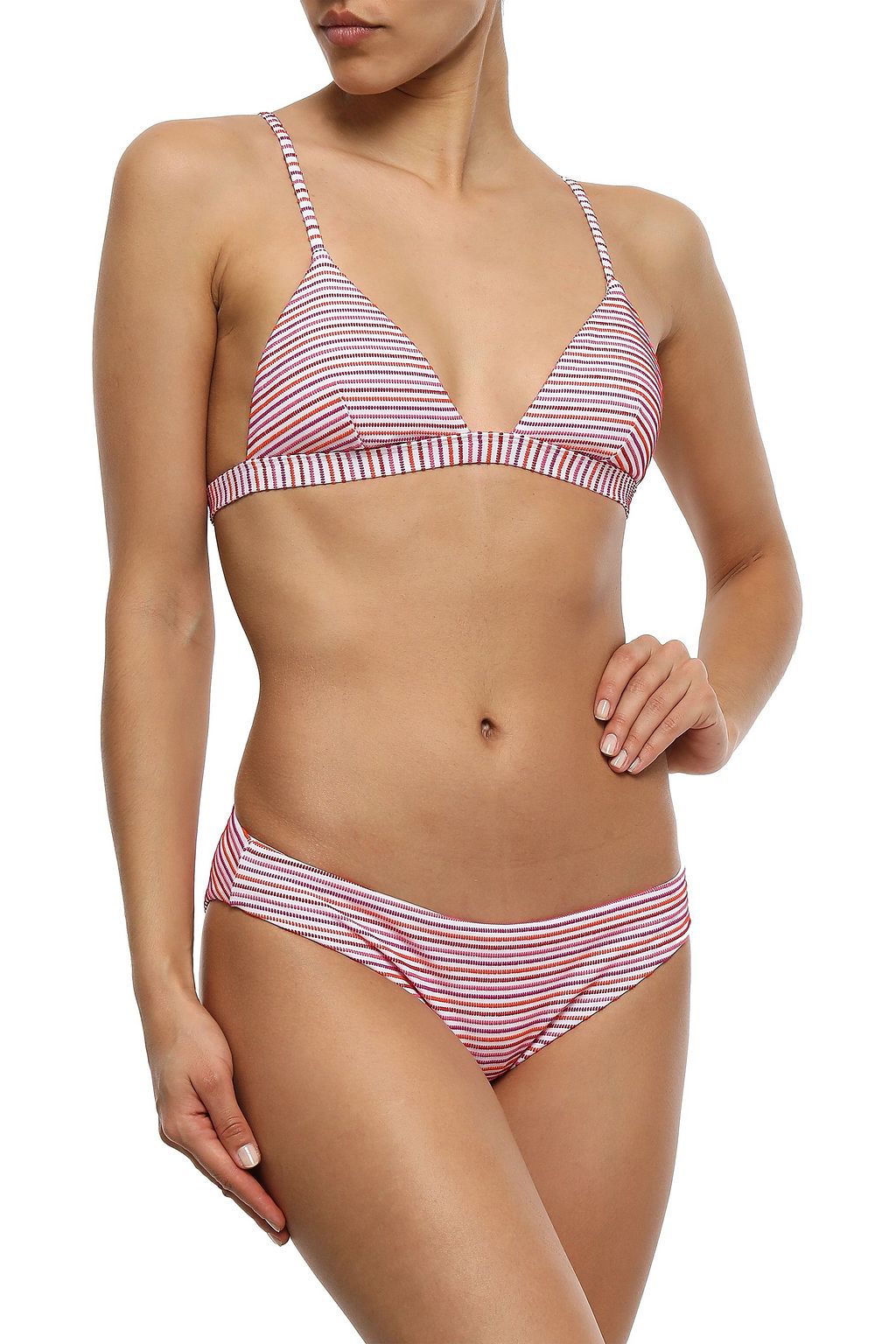 ONIA Lily stretch-jacquard low-rise bikini briefs