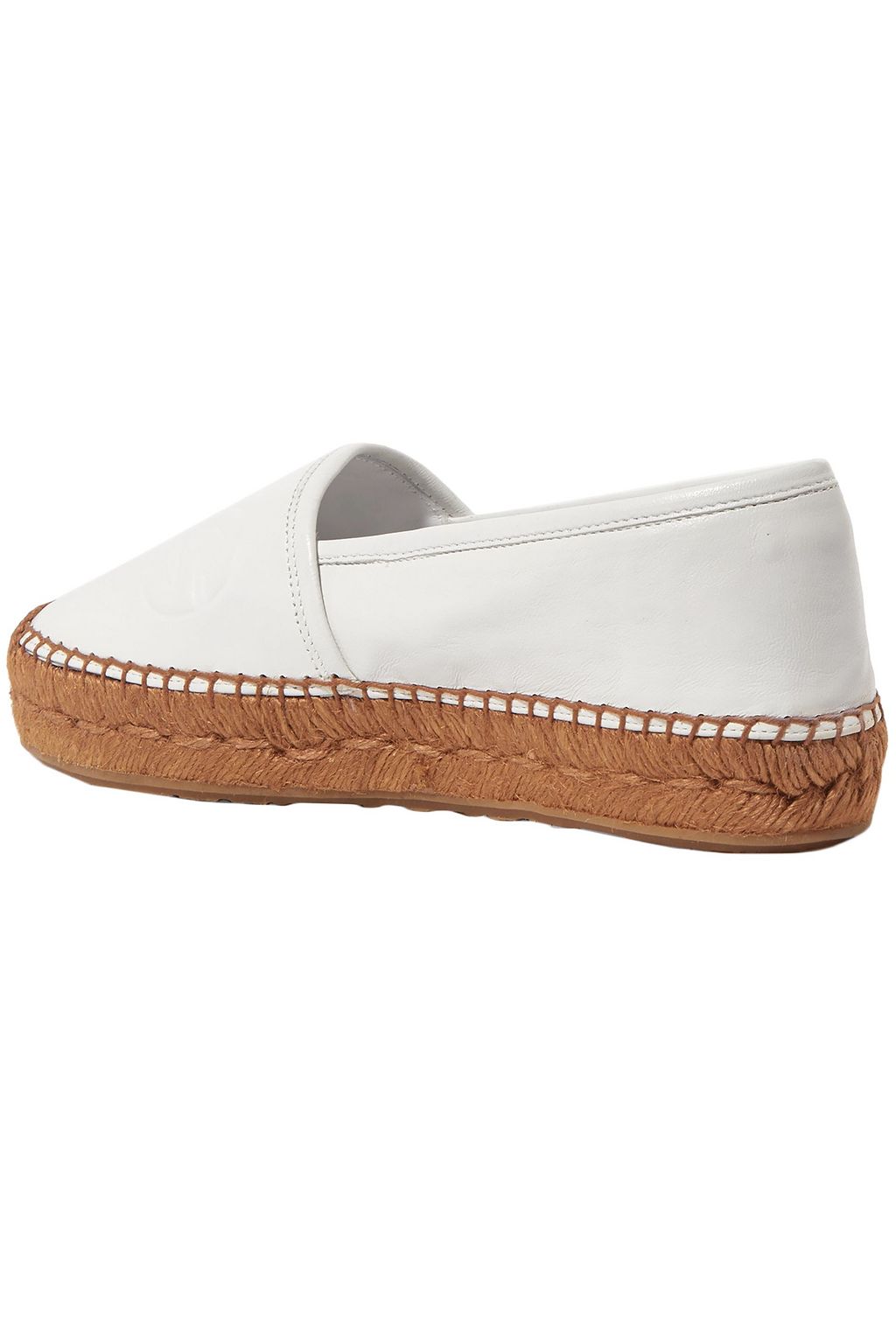 DOLCE&GABBANA Embossed leather platform espadrilles