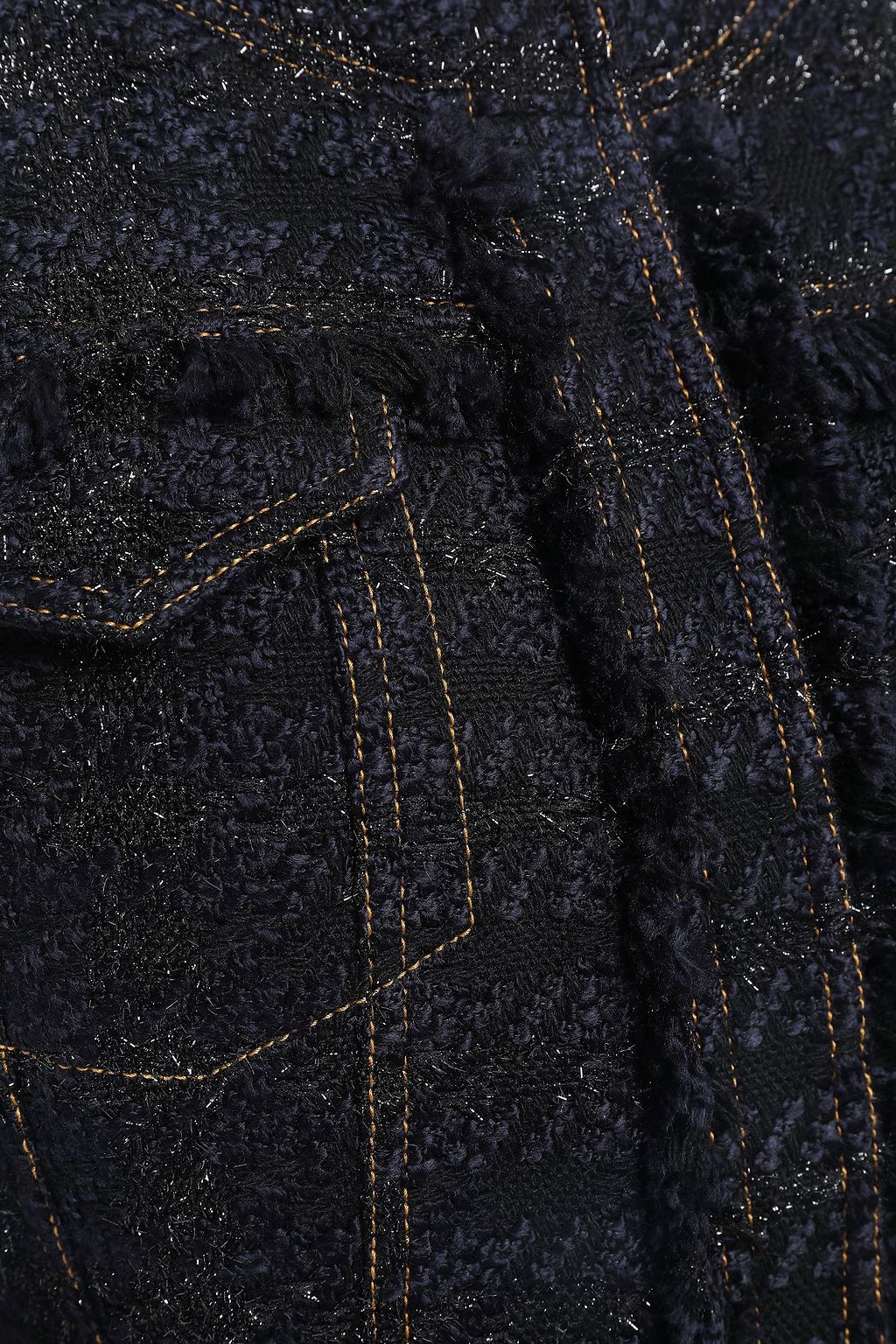 TORY BURCH Frayed tweed and Tinsel coat