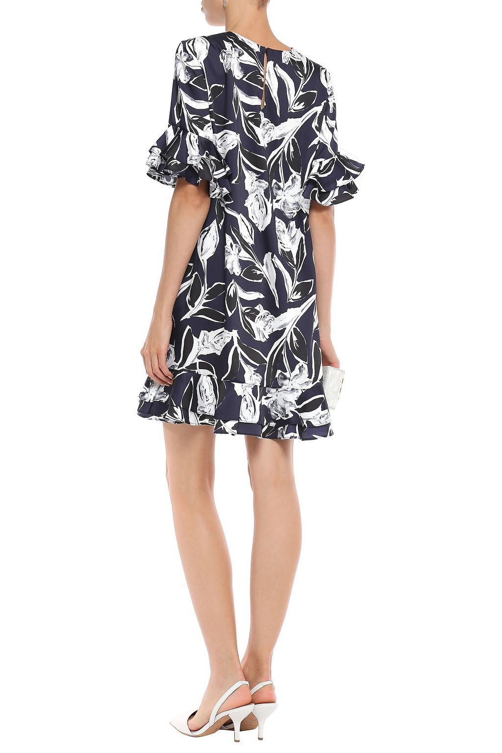 SACHIN & BABI Floral-print satin-twill mini dress