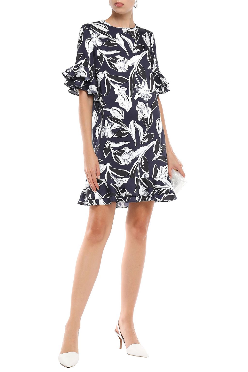 SACHIN & BABI Floral-print satin-twill mini dress