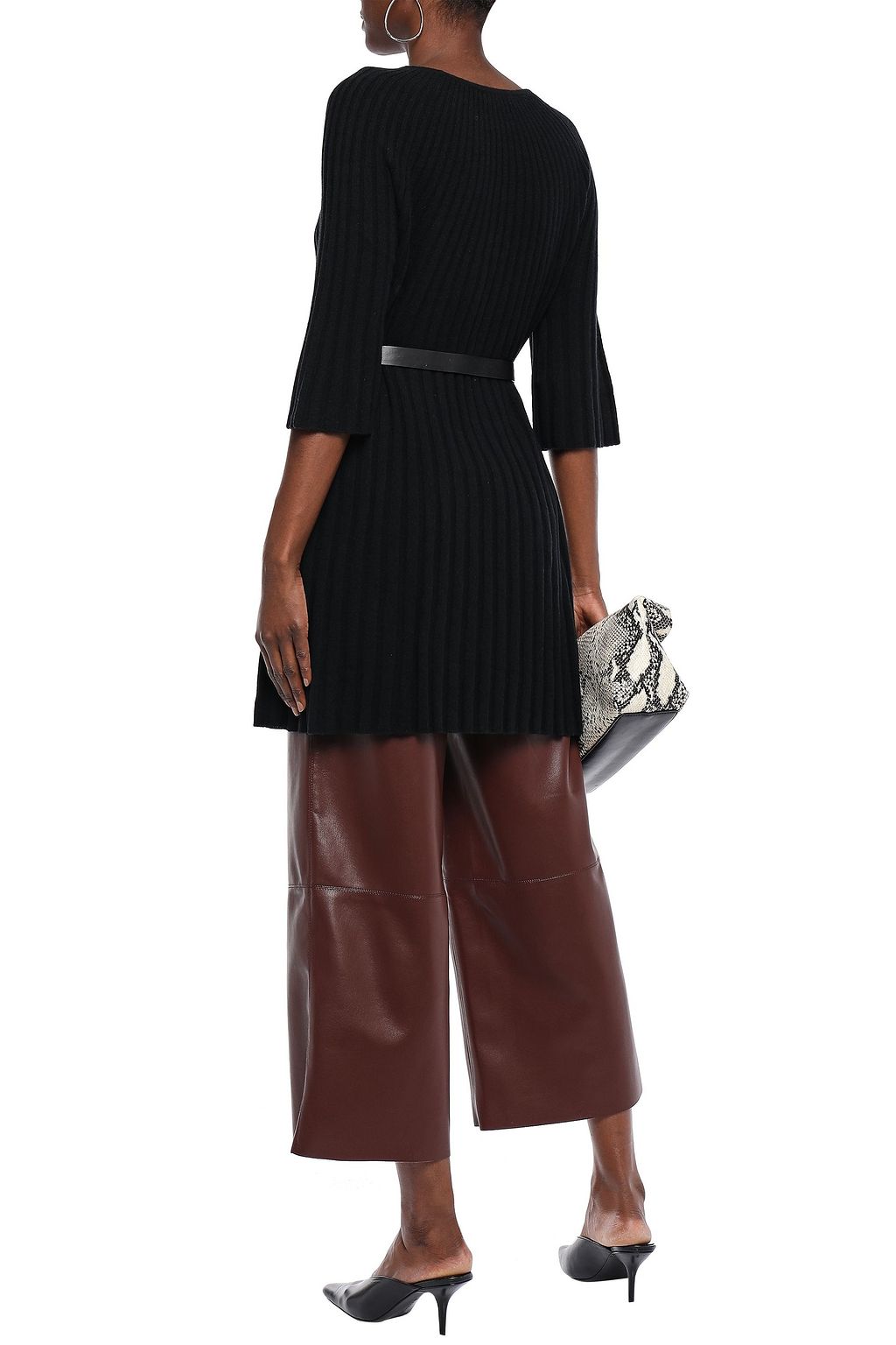 N.PEAL Ribbed cashmere tunic