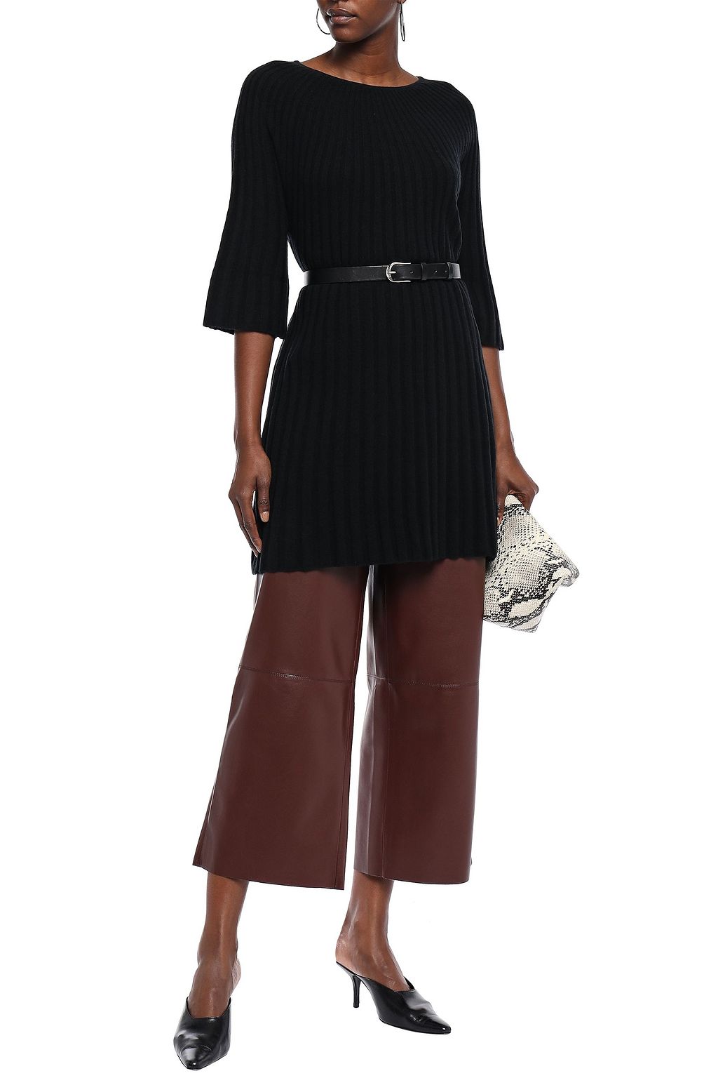 N.PEAL Ribbed cashmere tunic
